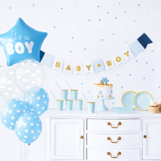 Babyshower Partypaket Ljusblå