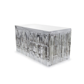 Fransig Bordskjol Metallisk Silver