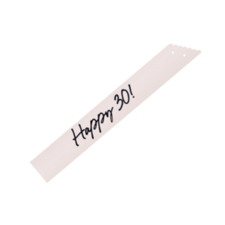 Happy 30 Ordensband Gräddvit/Svart