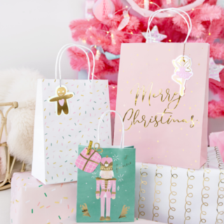 Julpresentpåsar Rosa