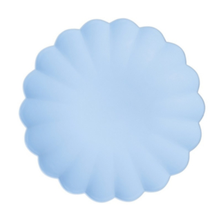 Pastell Plasttallrikar Ljusblå