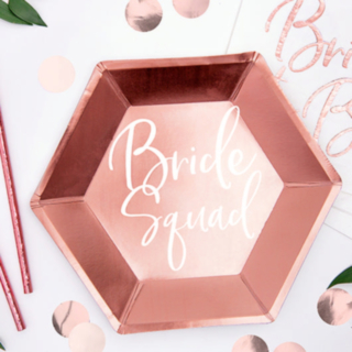 Bride Squad Papptallrikar Roséguld