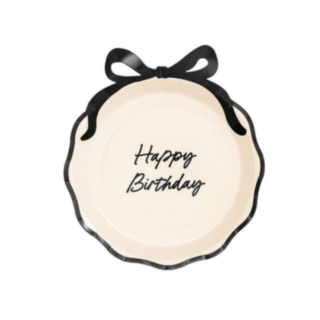 Happy Birthday Rosett Papperstallrikar