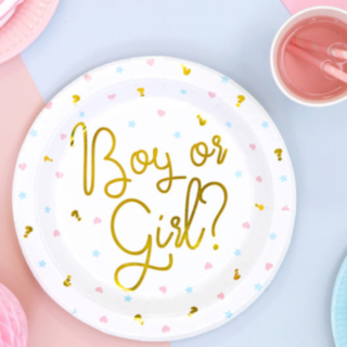 Boy Or Girl Papptallrikar