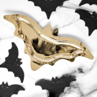 Fladdermus Papptallrikar Guld