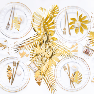 Tropiska Blad Guld