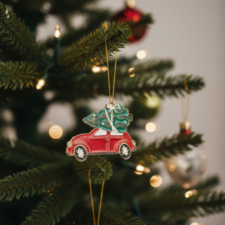 Julgran På Bil Julgransdekoration