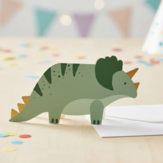 Triceratops Inbjudningskort