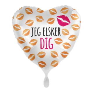 Jeg Elsker Dig Hjärta Folieballong