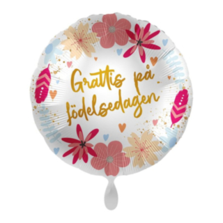 Grattis På Födelsedagen Folieballong Röd