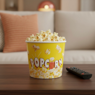 Återanvändbar Popcornbägare Blå