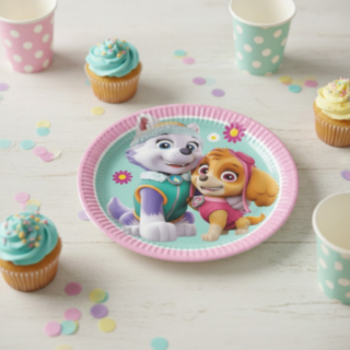 Paw Patrol® Skye & Everest Pappers­tallrikar