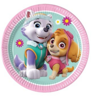 Paw Patrol® Skye & Everest Pappers­tallrikar