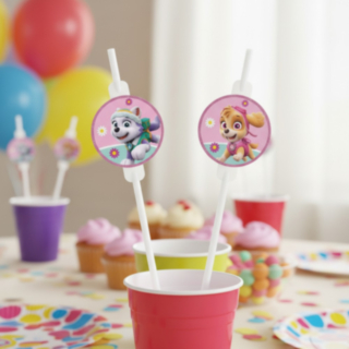 Paw Patrol® Skye & Everest Sugrör