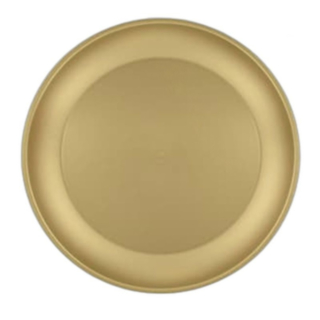 Återanvändbara Plasttallrikar Guld