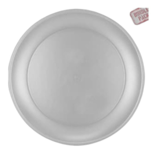 Återanvändbara Plasttallrikar Silver