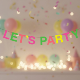LET'S PARTY Girlang Neon