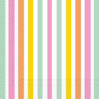 Randiga Servetter Pastell Multi