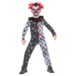 Monokrom Clown Barndräkt