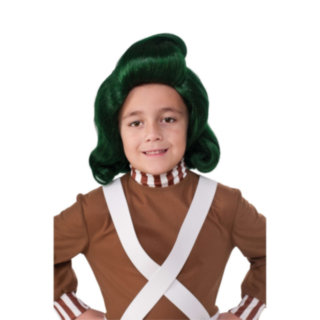 Kalle och Chokladfabriken® Oompa Loompa Barnperuk Grön