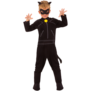 Svart Katt Barndräkt