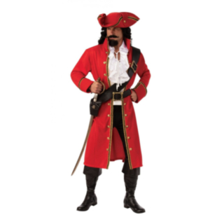 Piratkapten Maskeraddräkt Röd