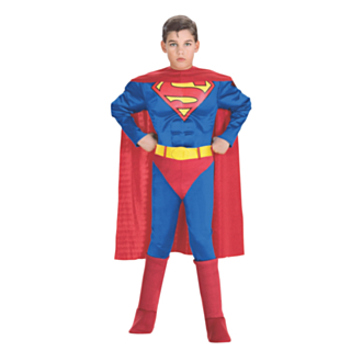 Klassisk Superman® Deluxe Barndräkt