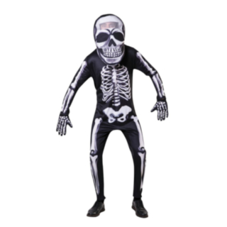 Skelett Maskeraddräkt Med Stor Mask