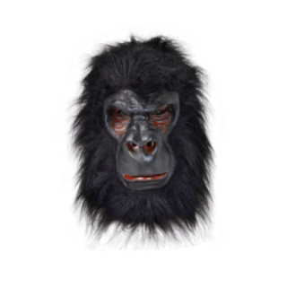 Gorilla Latexmask Svart