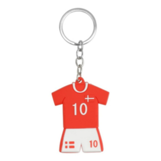 Danmark Fotboll Matchtröja Nyckelring