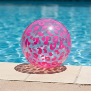 Badboll Leopard Neonrosa