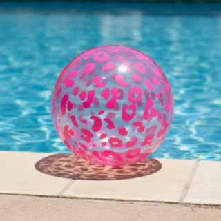 Badboll Leopard Neonrosa