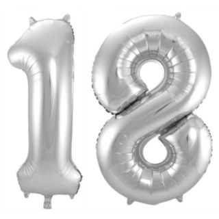 18 År Folieballonger Olika Färger