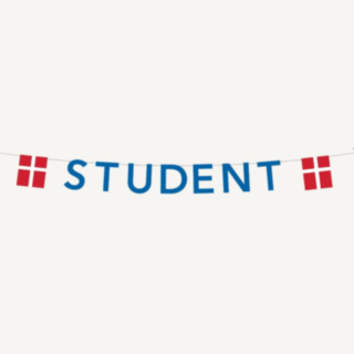 Student flaggirlang blå