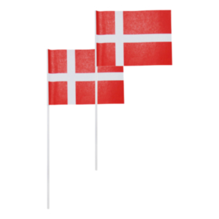 Danska Pappersflaggor På Pinne