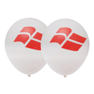Dannebrogen Ballonger Röd/Vit