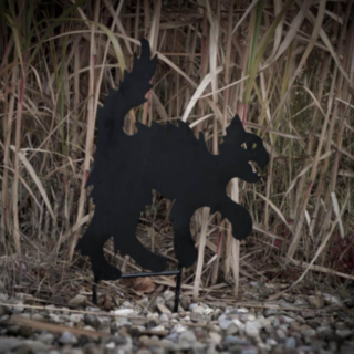 Halloweenkatt Metallsiluett