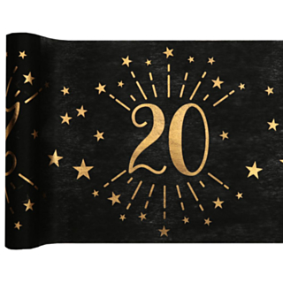 20 År Bordslöpare Guld/Svart