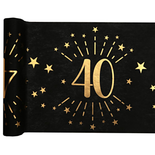 40 År Bordslöpare Guld/Svart