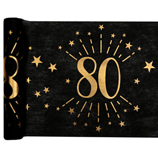 80 År Bordslöpare Guld/Svart