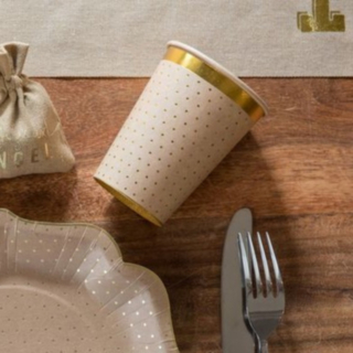 Prickiga Pappmuggar Guld/Sand