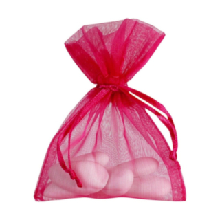 Satinband Organzapåsar Rosa