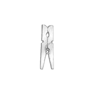 Klädnypor 3,5 cm Silver