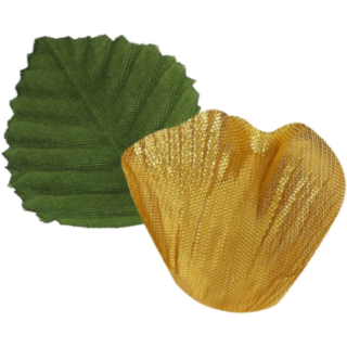 Metalliska Blad Bordsdekoration Grön/Guld