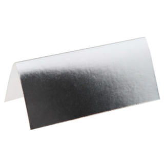 Bordkort Metallic Silver