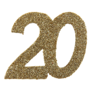 20 År Bordsdekoration Guld
