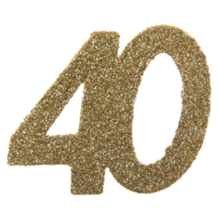 40 År Bordsdekoration Guld
