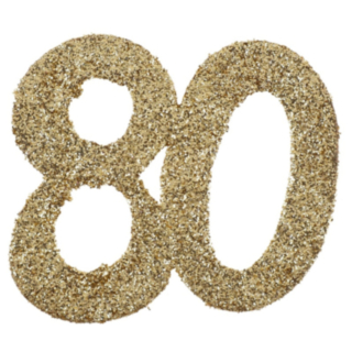 80 År Bordsdekoration Guld