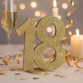 18 År Bordsfigur Guld