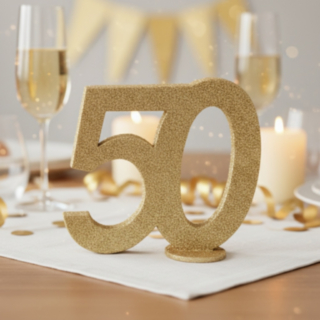 50 År Bordsfigur Guld